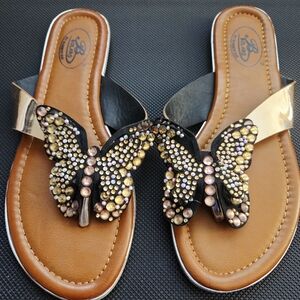 Elegant Butterfly Embellished Sandals
